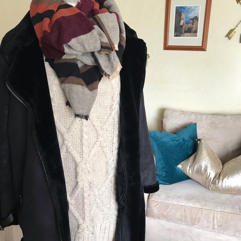 Forever21 faux suede aviator jacket